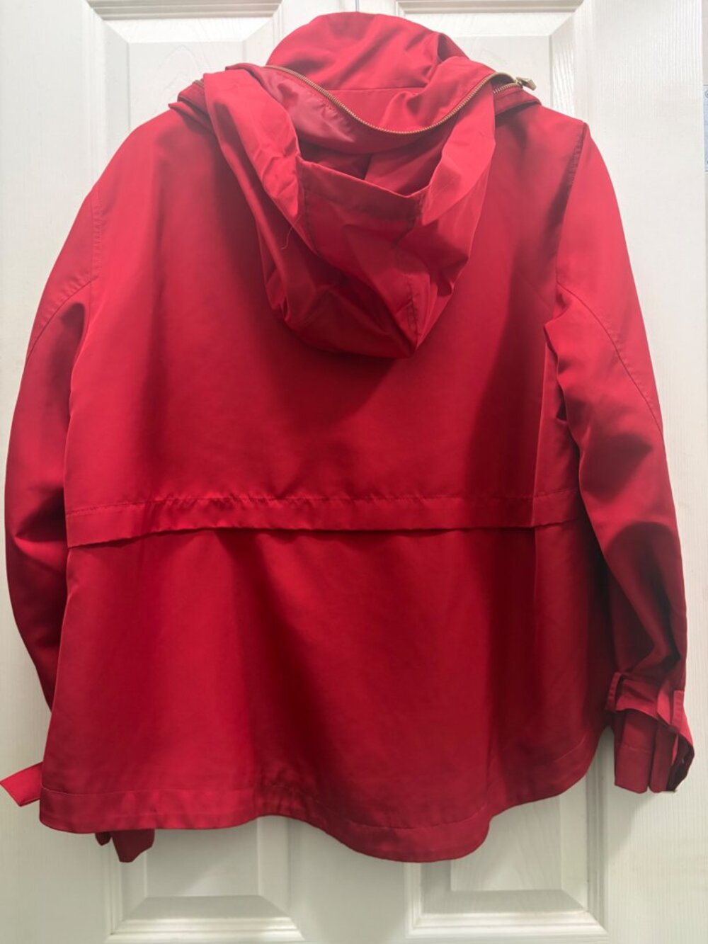 Zara Basic Red Hooded Layered Anorak Jacket XL - Picture 7 of 14